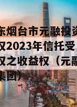 山东烟台市元融投资财产权2023年信托受益权之收益权（元融投资集团）