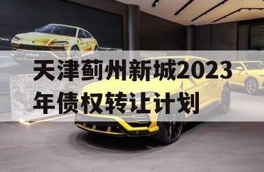 天津蓟州新城2023年债权转让计划