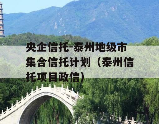 央企信托-泰州地级市集合信托计划（泰州信托项目政信）