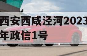 西安西咸泾河2023年政信1号 西安西咸泾河2023年政信1号