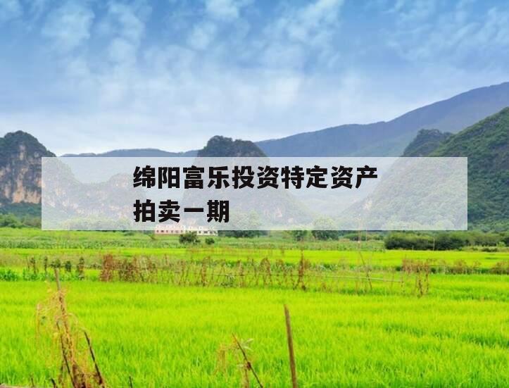 绵阳富乐投资特定资产拍卖一期 绵阳富乐投资特定资产拍卖一期