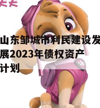山东邹城市利民建设发展2023年债权资产计划