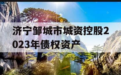 济宁邹城市城资控股2023年债权资产