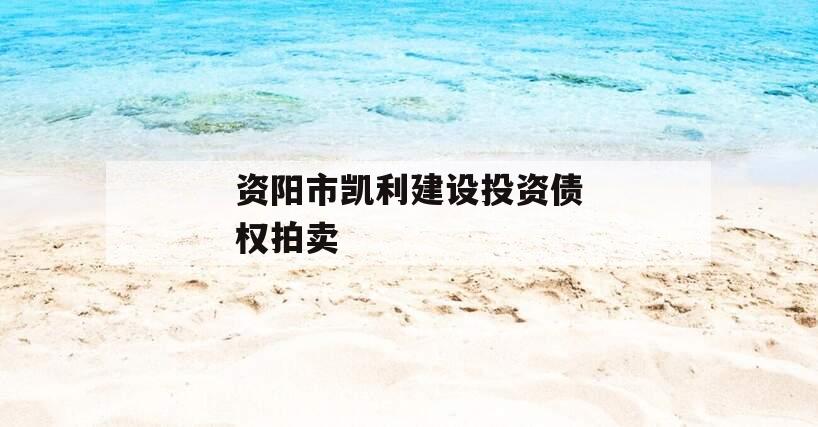 资阳市凯利建设投资债权拍卖