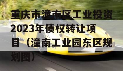 重庆市潼南区工业投资2023年债权转让项目（潼南工业园东区规划图）