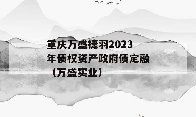 重庆万盛捷羽2023年债权资产政府债定融（万盛实业）