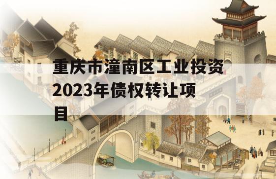 重庆市潼南区工业投资2023年债权转让项目