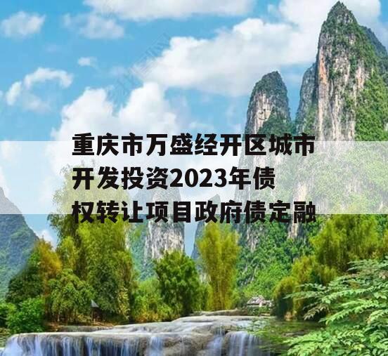 重庆市万盛经开区城市开发投资2023年债权转让项目政府债定融