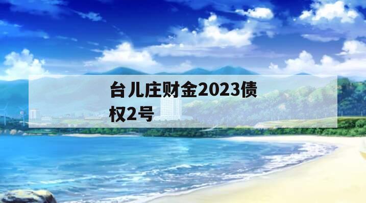 台儿庄财金2023债权2号