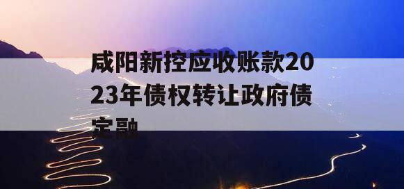咸阳新控应收账款2023年债权转让政府债定融