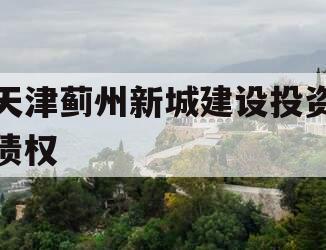 天津蓟州新城建设投资债权