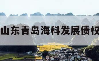 山东青岛海科发展债权 山东青岛海科发展债权