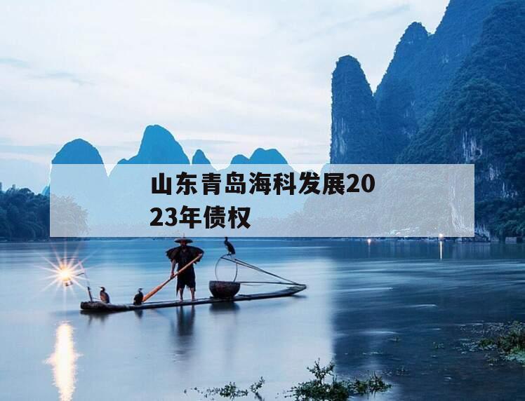 山东青岛海科发展2023年债权