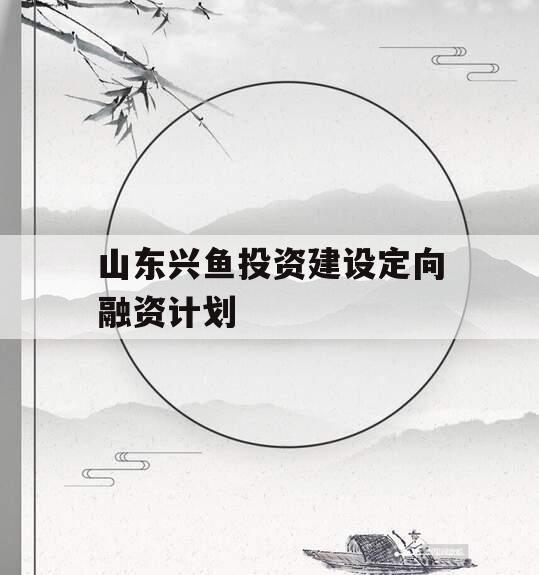 山东兴鱼投资建设定向融资计划 山东兴鱼投资建设定向融资计划