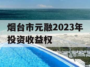 烟台市元融2023年投资收益权 烟台市元融2023年投资收益权