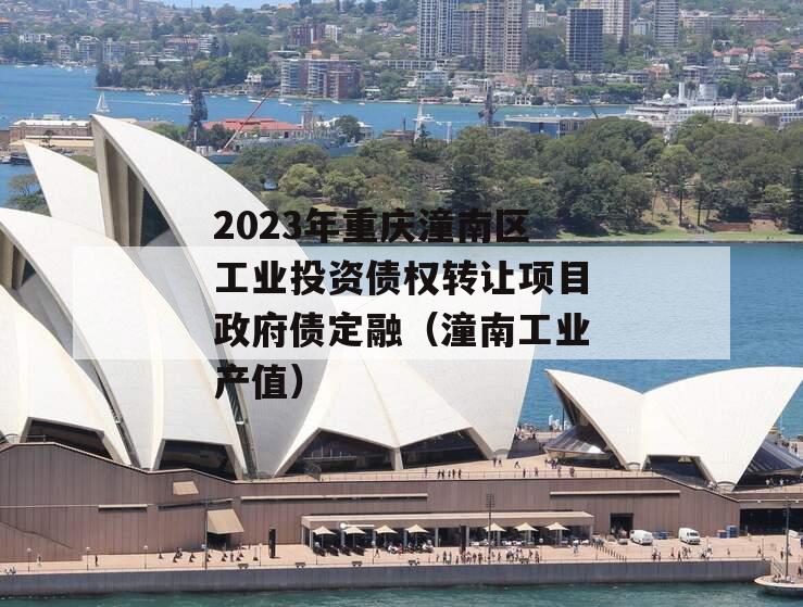 2023年重庆潼南区工业投资债权转让项目政府债定融（潼南工业产值）