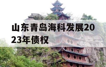 山东青岛海科发展2023年债权 山东青岛海科发展2023年债权