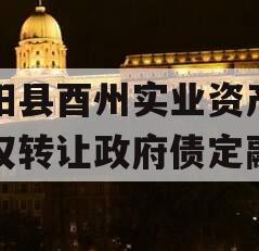 酉阳县酉州实业资产收益权转让政府债定融