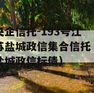 央企信托-193号江苏盐城政信集合信托（盐城政信标债）
