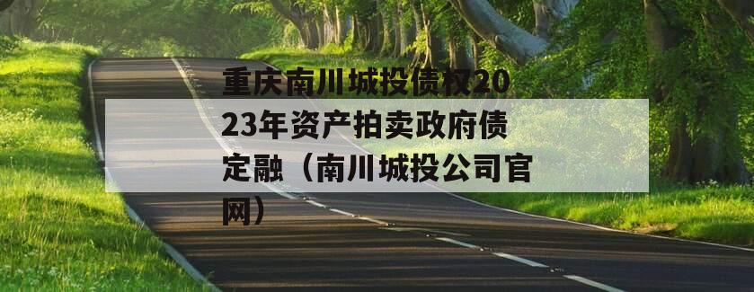 重庆南川城投债权2023年资产拍卖政府债定融（南川城投公司官网）