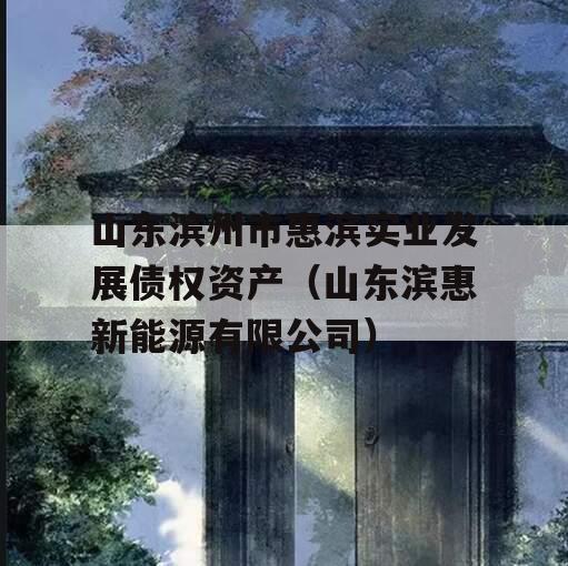 山东滨州市惠滨实业发展债权资产（山东滨惠新能源有限公司）