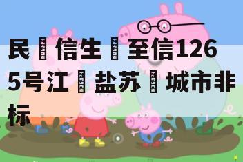 民信生至信1265号江盐苏城市非标 民信生至信1265号江盐苏城市非标