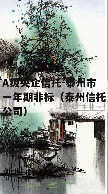 A级央企信托-泰州市一年期非标（泰州信托公司）