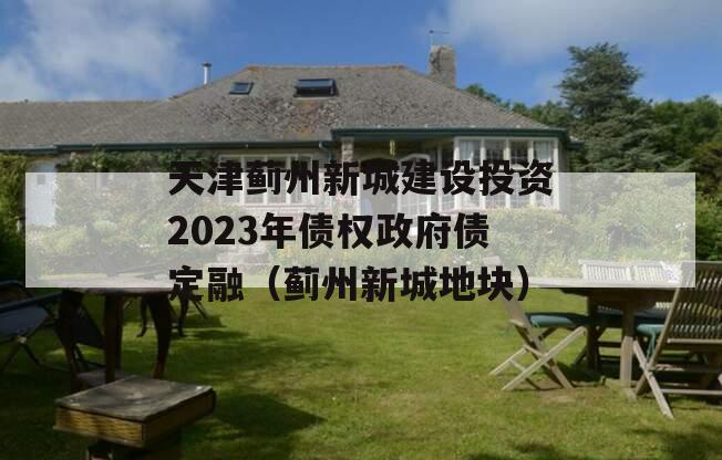 天津蓟州新城建设投资2023年债权政府债定融（蓟州新城地块）