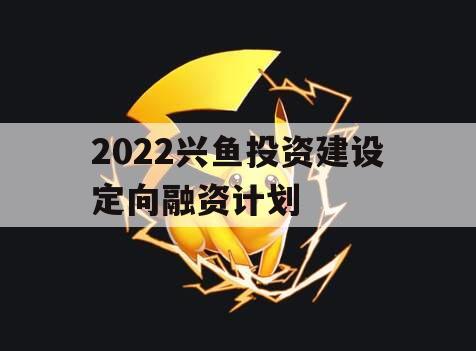 2022兴鱼投资建设定向融资计划 2022兴鱼投资建设定向融资计划