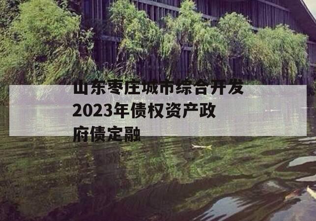 山东枣庄城市综合开发2023年债权资产政府债定融 山东枣庄城市综合开发2023年债权资产政府债定融