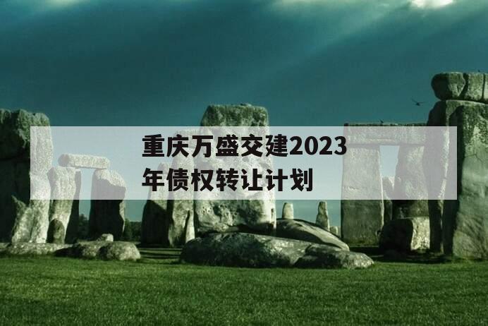 重庆万盛交建2023年债权转让计划