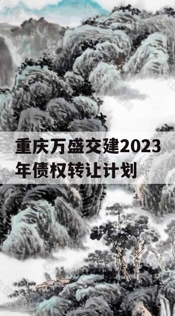 重庆万盛交建2023年债权转让计划 重庆万盛交建2023年债权转让计划