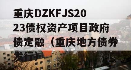 重庆DZKFJS2023债权资产项目政府债定融（重庆地方债券发行）