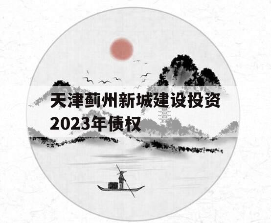 天津蓟州新城建设投资2023年债权 天津蓟州新城建设投资2023年债权