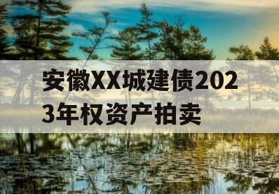 安徽XX城建债2023年权资产拍卖