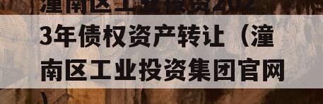 潼南区工业投资2023年债权资产转让（潼南区工业投资集团官网）