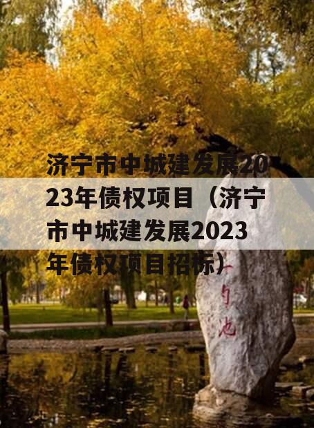 济宁市中城建发展2023年债权项目（济宁市中城建发展2023年债权项目招标）
