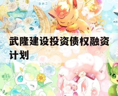 武隆建设投资债权融资计划