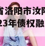 河南省洛阳市汝阳农发投2023年债权融资项目