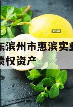 山东滨州市惠滨实业发展债权资产