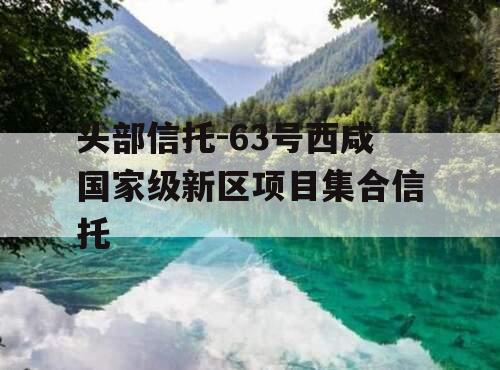头部信托-63号西咸国家级新区项目集合信托 头部信托-63号西咸国家级新区项目集合信托