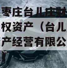 山东枣庄台儿庄财金投资债权资产（台儿庄国有资产经营有限公司 概况）