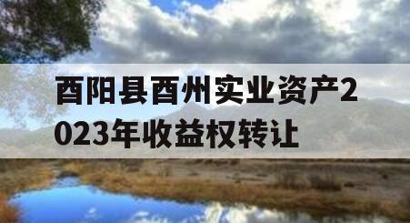 酉阳县酉州实业资产2023年收益权转让