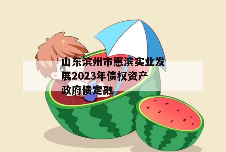 山东滨州市惠滨实业发展2023年债权资产政府债定融