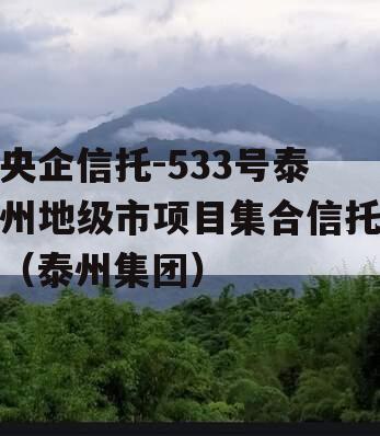 央企信托-533号泰州地级市项目集合信托（泰州集团）