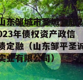 山东邹城市圣城文旅2023年债权资产政信债定融（山东邹平圣诚实业有限公司）