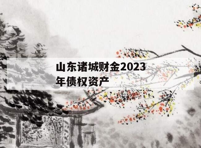 山东诸城财金2023年债权资产