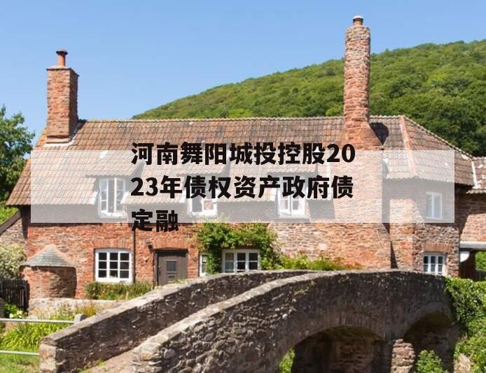 河南舞阳城投控股2023年债权资产政府债定融