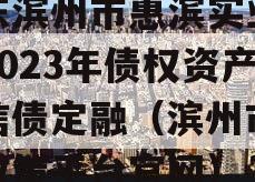山东滨州市惠滨实业发展2023年债权资产政信债定融（滨州市惠企政策平台官网）