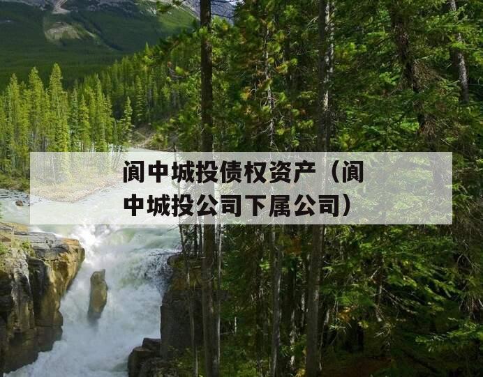 阆中城投债权资产（阆中城投公司下属公司）